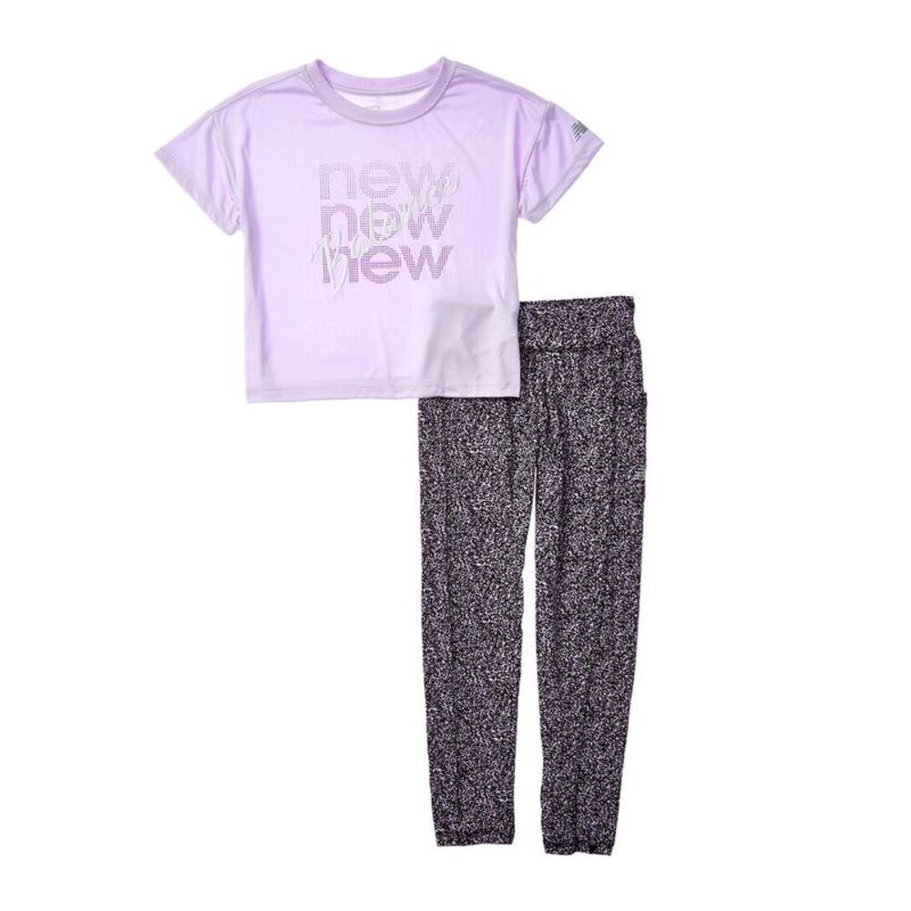 New Balance Girls  2Pc T-Shirt & Legging Set, Gray